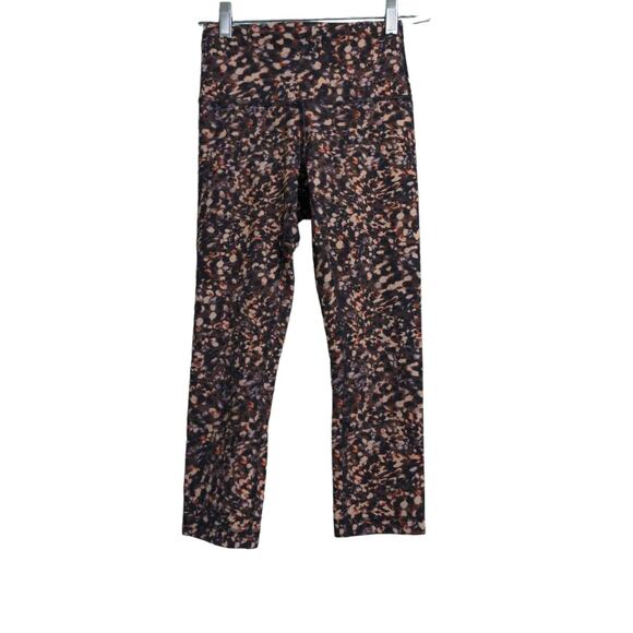 Lululemon Wunder Train High-Rise Crop 21" Leggings Pants Spotted Yoga Capris 4 - Picture 1 of 11